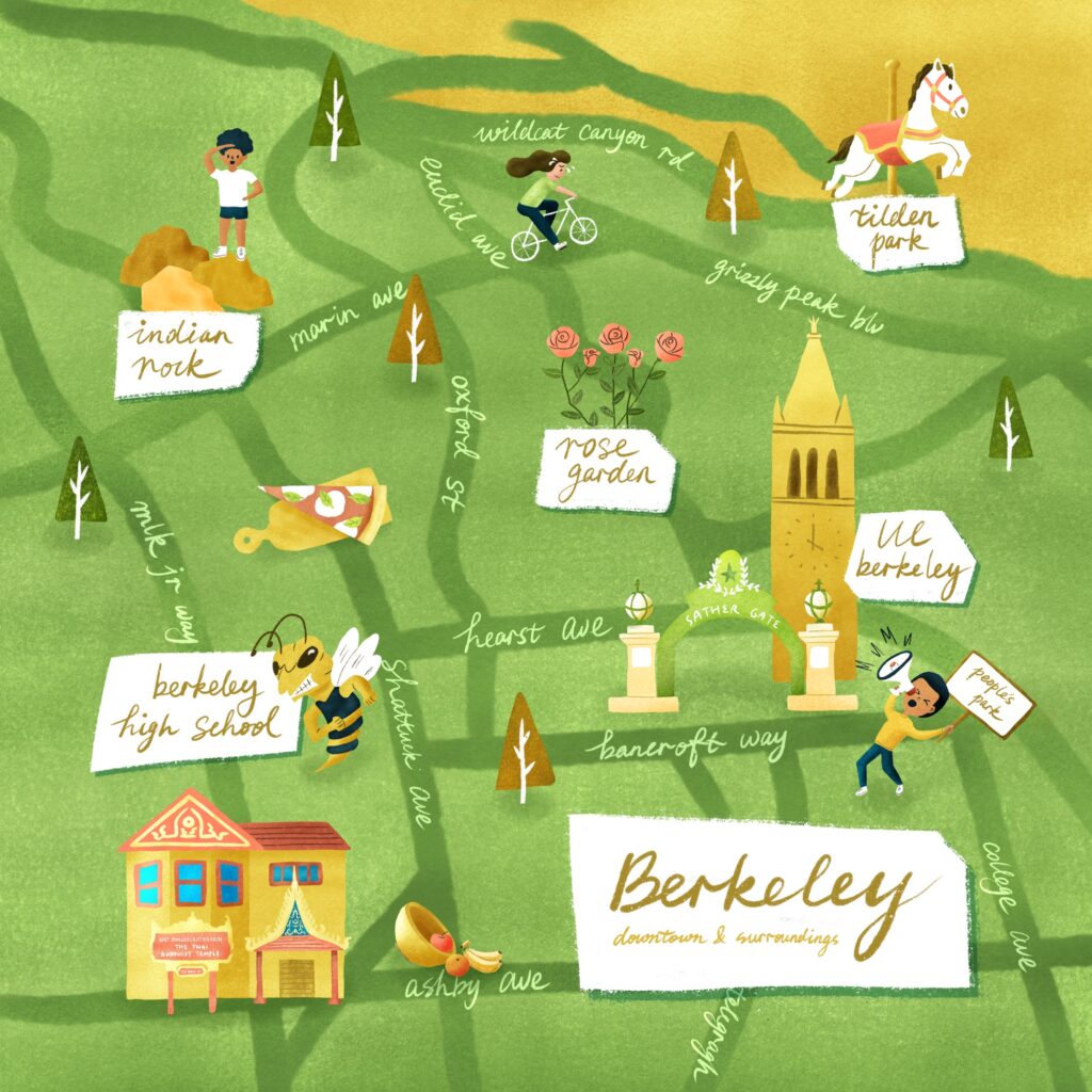 Illustrated map of Berkeley